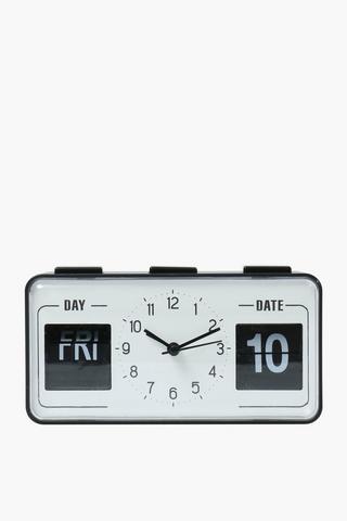 Retro Calendar Clock, 17x9cm