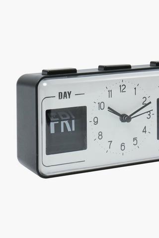Retro Calendar Clock, 17x9cm