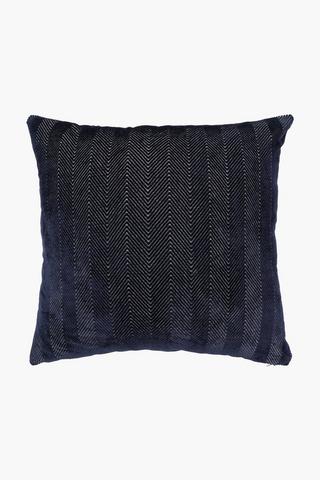 Cut Velvet Rhea Chevron Scatter Cushion, 60x60cm