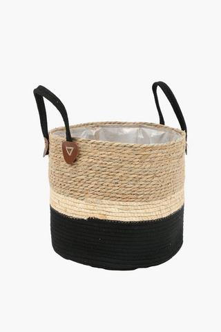 Multi-woven Basket Planter, 39x36cm