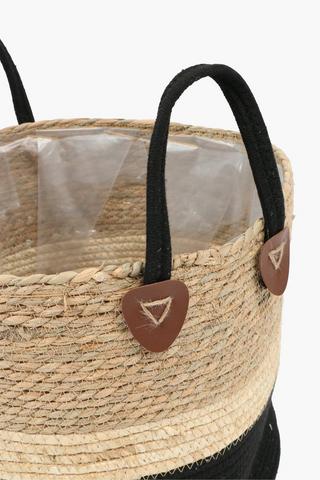 Multi-woven Basket Planter, 39x36cm