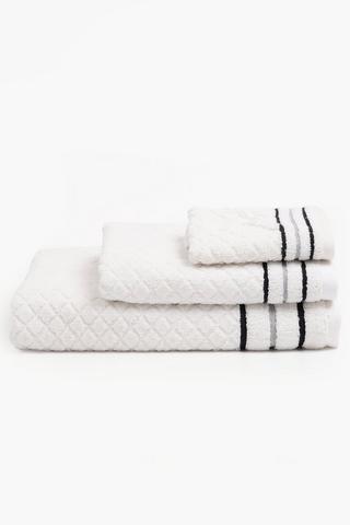 3 Pack Polycotton Diamond Towel Pack