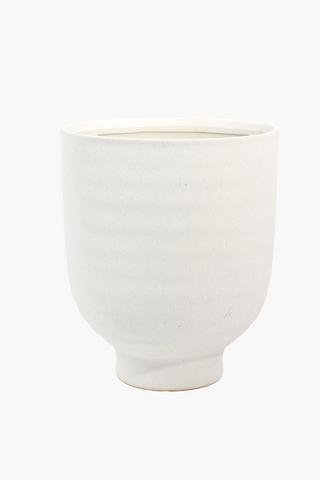 Ridge Footed Planter, 25x30cm
