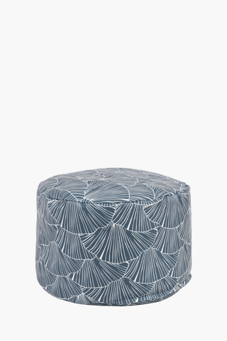 Printed Weyburn Shell Pouffe, 50x30cm