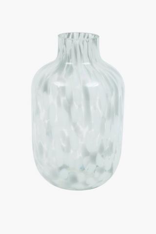 Speckled Frost Glass Vase, 18x29cm