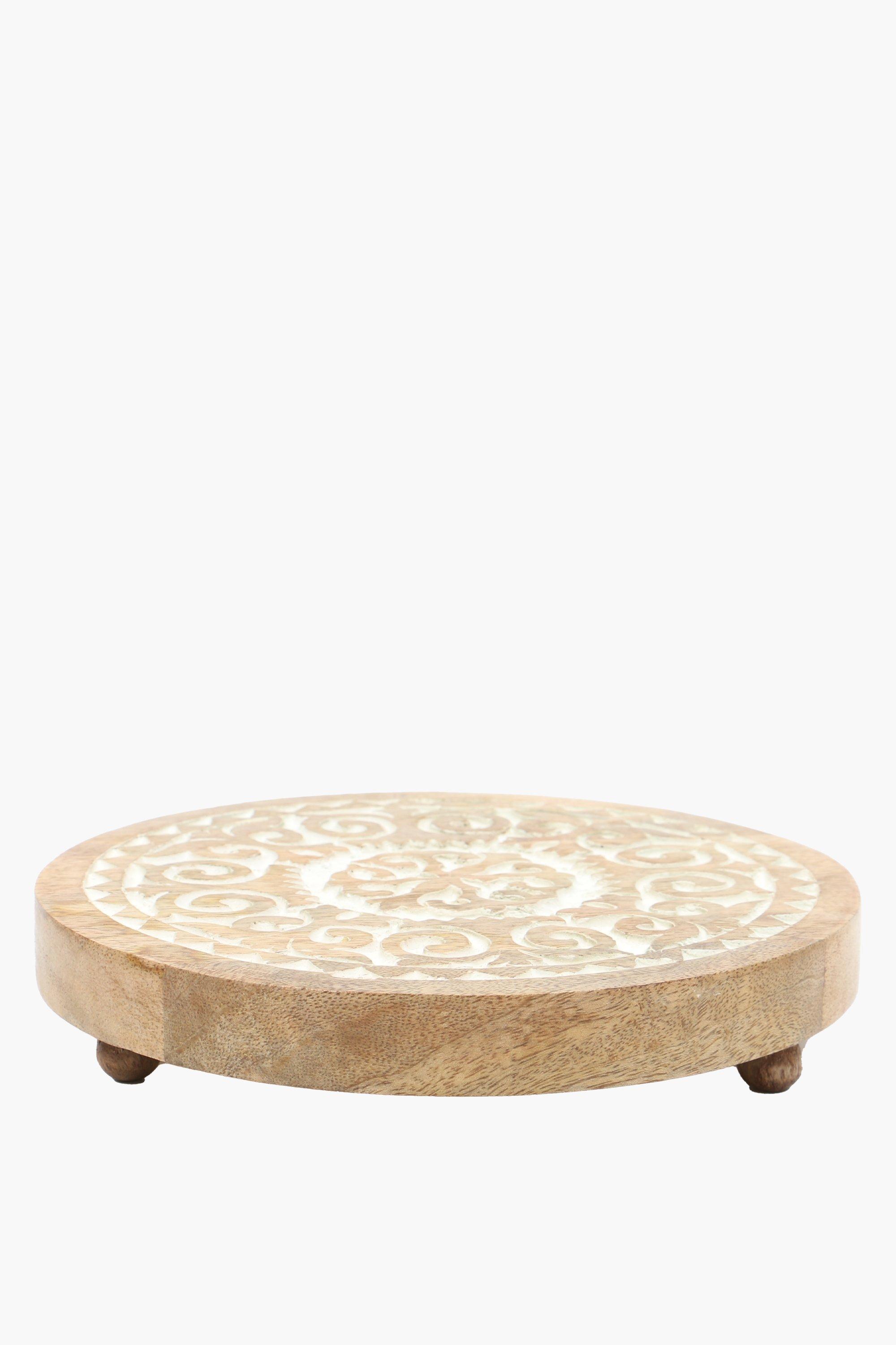 Timber round trivet large main image 0