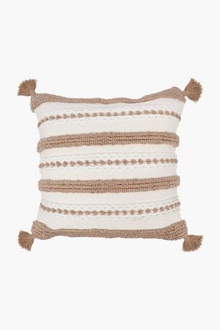 Premium Textured Rustic Knot Feather Scatter Cushion, 60x60cm