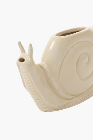 Snail Ceramic Watering Can, 25x13cm
