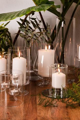 Floating Glass Candle Holder, 7x20cm