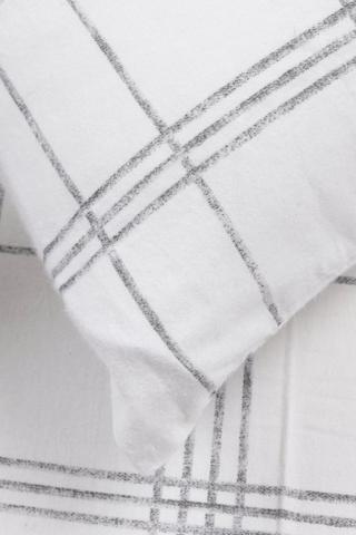 Winter Premium Brushed Cotton Marshfield Check 2 Pack Standard Pillowcase