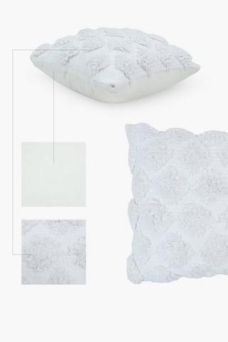 Premium Textured Dotty Feather Scatter Cushion, 60x60cm