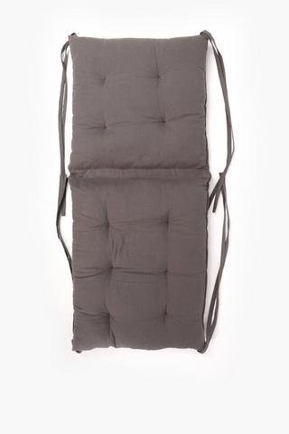 Plain Cotton High Back Chair Pad, 40x90cm