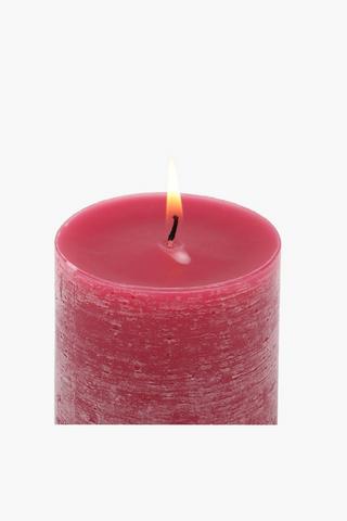 3 Pack Cranberry Pillar Candles, 7x7,5cm