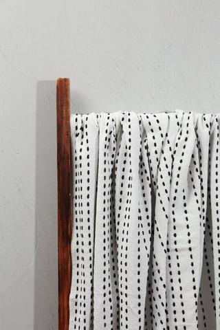 Jacquard Cotton Slub Stitch Throw, 140x180cm