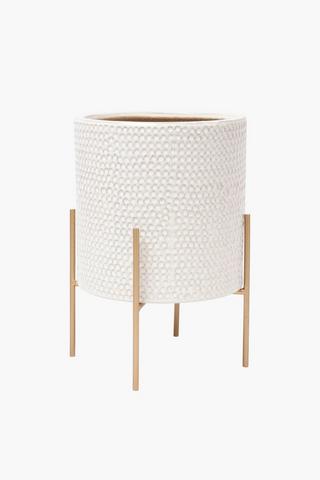 Valencia Ceramic Standing Planter, 23x50cm