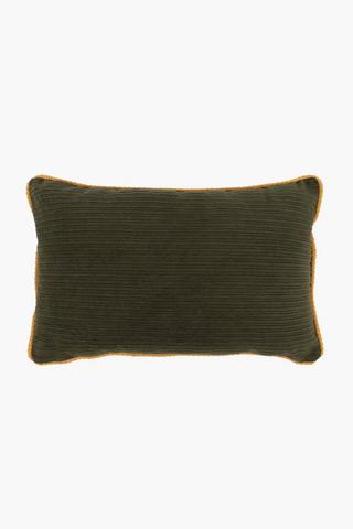 Cord Piped Corduroy Scatter Cushion, 30x50cm