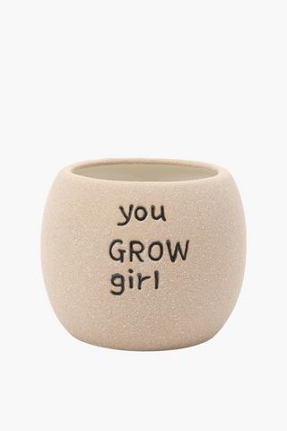 Script Beleaf Planter, 13x11cm