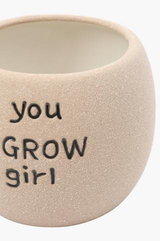 Script Beleaf Planter, 13x11cm