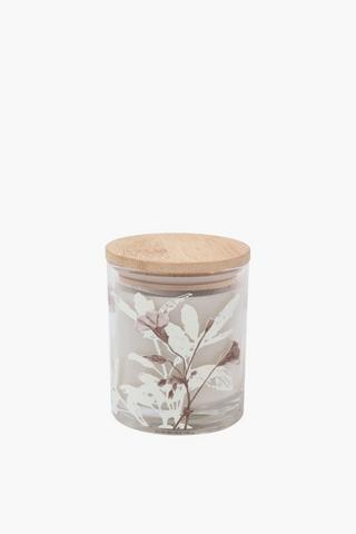 Flower Printed Glass Candle, 340g