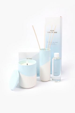 Sea Salt And Lime Basil Ceramic Candle, 390g