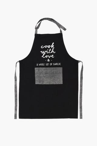 Script Cotton Apron