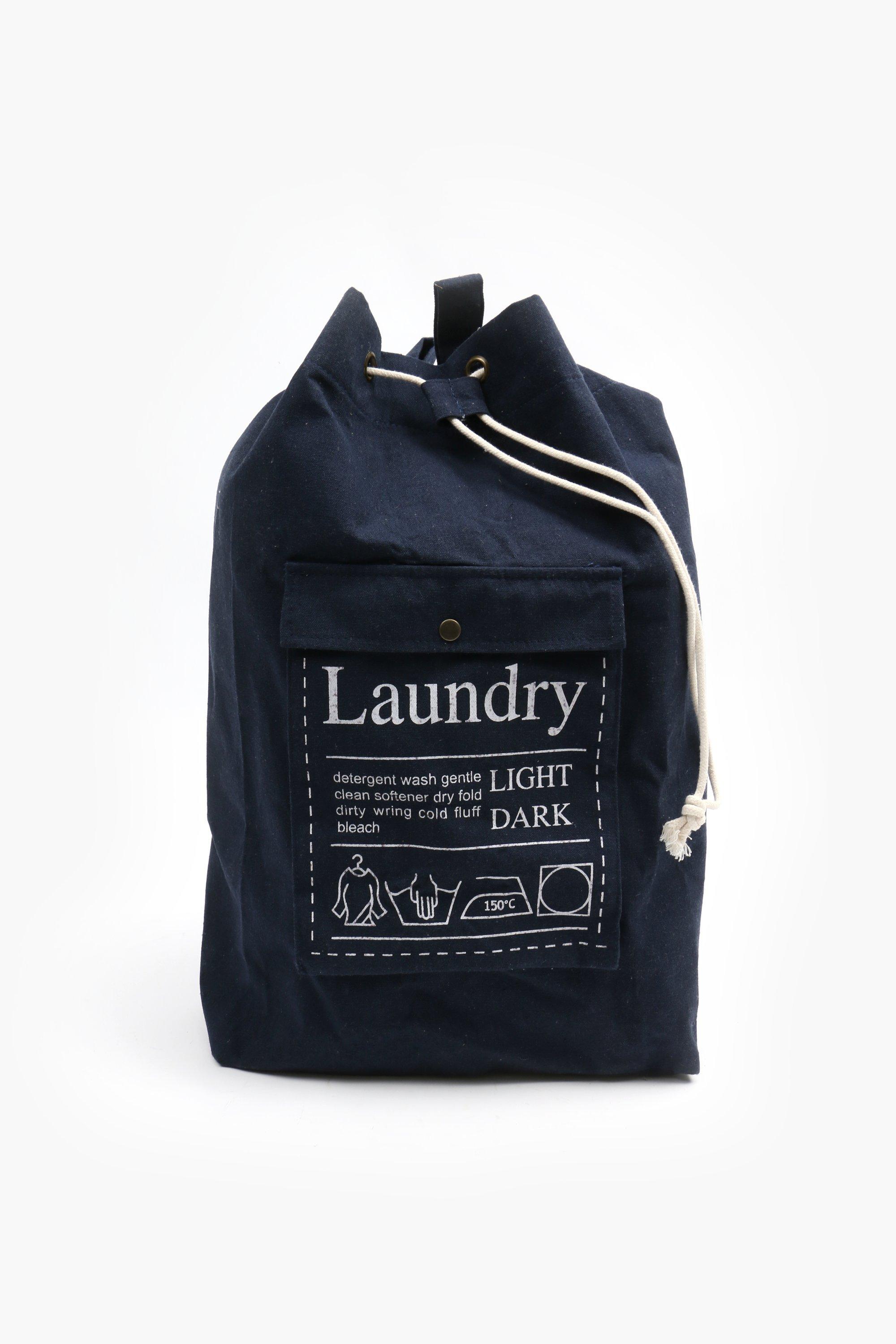 Draw String Script Laundry Bag, L62xw12xh54cm