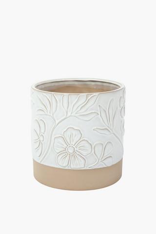 Two Tone Flower Planter, 17x17cm