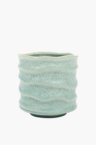 Wave Textured Planter, 15x15cm