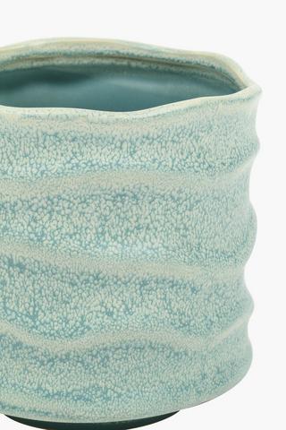 Wave Textured Planter, 15x15cm