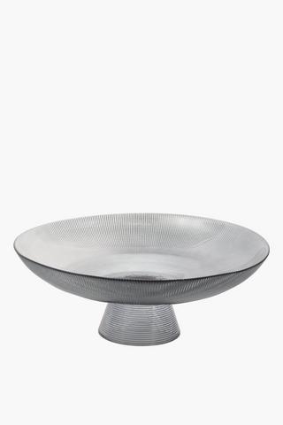 Fluted Glass Serving Bowl, 35cm