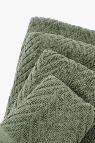 Cotton Jacquard Chevron Bath Towel, 70x130cm