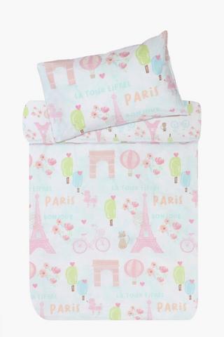 Polycotton Emma In Paris Duvet Cover Set