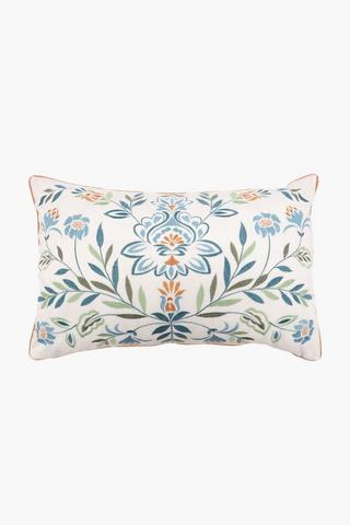 Printed Textured Palm Scatter Cushion, 40x60cm