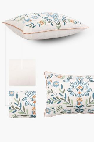 Printed Textured Palm Scatter Cushion, 40x60cm
