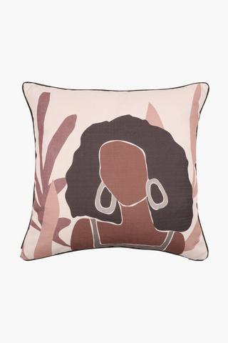 Premium Lady Scatter Cushion Cover, 60x60cm