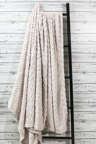 Block Coral Fleece Blanket, 200x250cm
