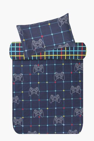 Polycotton Archie Gamer Reversible Duvet Cover Set