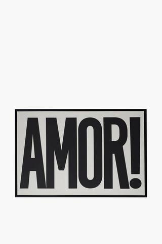 Framed Amor Canvas, 60x90cm