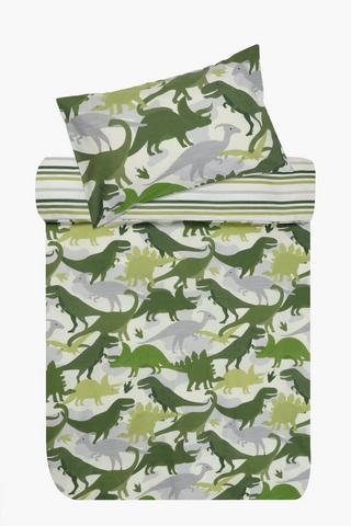 Polycotton Oscar Camo Dino Reversible Duvet Cover Set