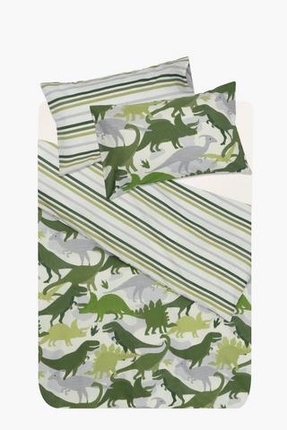 Polycotton Oscar Camo Dino Reversible Duvet Cover Set
