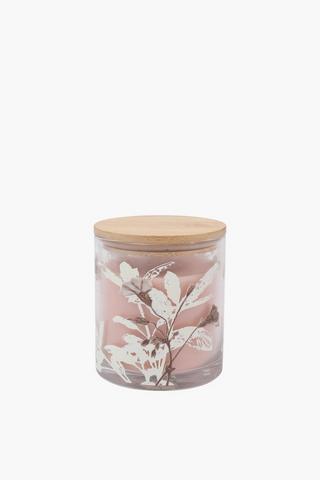 Flower Printed Glass Candle, 660g