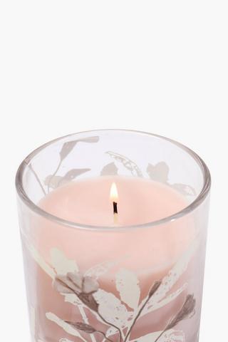 Flower Printed Glass Candle, 660g