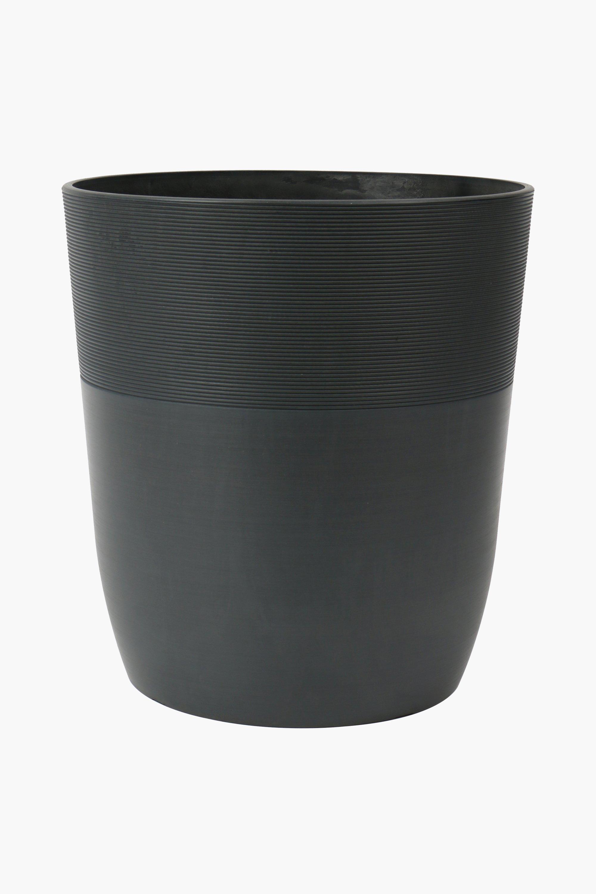 Ribbed Plastic Planter, 40x43cm