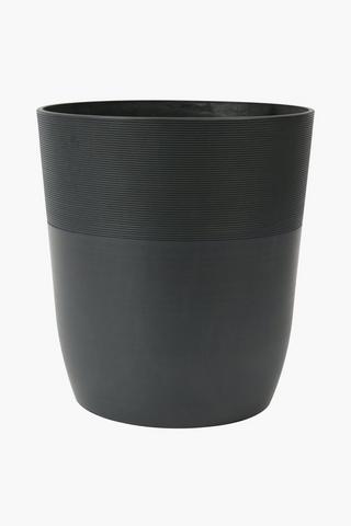 Ribbed Plastic Planter, 40x43cm