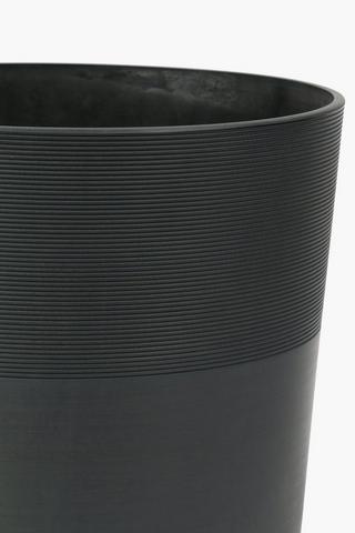 Ribbed Plastic Planter, 40x43cm