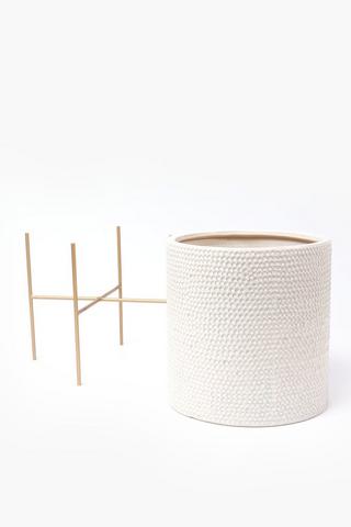 Valencia Ceramic Standing Planter, 30x58cm