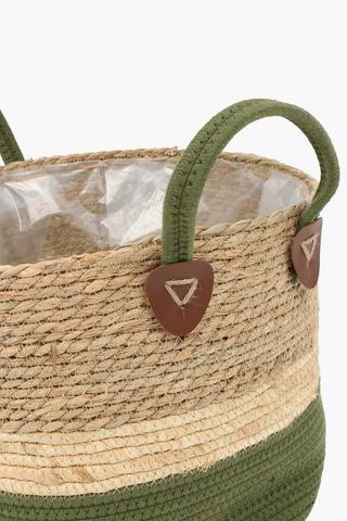 Multi-woven Basket Planter, 39x36cm