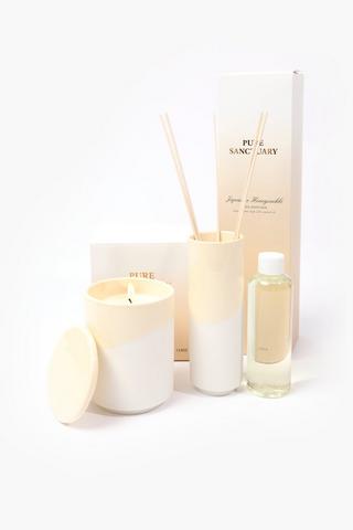 Honeysuckle Ceramic Candle, 390g