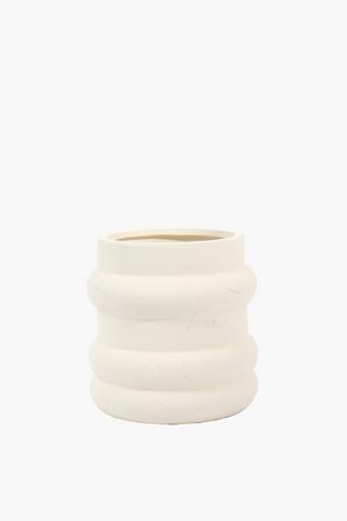 Ridge Curve Planter, 18x18cm