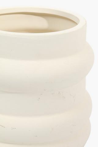 Ridge Curve Planter, 18x18cm